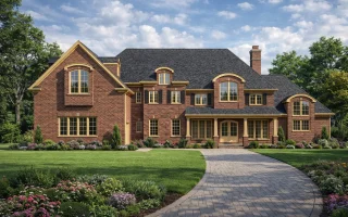 Plan  7-1628 - Auburn Willow Villa |  Traditional Colonial - 5-Bed, 5-Bath, 6,252 SF