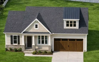 Plan  15-1083 - Auburn Garden Chalet  | New American - 4-Bed, 3.5-Bath, 2,408 SF