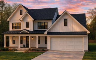 Plan  18-1876 - Auburn Trail Manor |  Modern Farmhouse - 4-Bed, 5-Bath, 2,943 SF