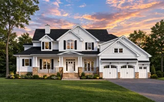 Plan  8-1039 - Auburn Glen Homestead  | New American - 4-Bed, 3.5-Bath, 2,197 SF