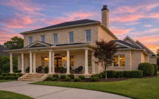 Plan  17-1739 - Auburn Brook Villa |  Georgian Colonial - 5-Bed, 6-Bath, 4,729 SF
