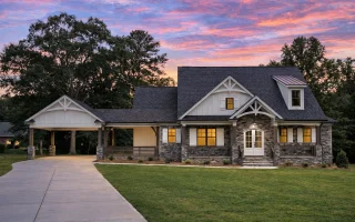 Plan  17-1742 - Auburn Bluff Farm |  Craftsman - 3-Bed, 3.5-Bath, 4,677 SF