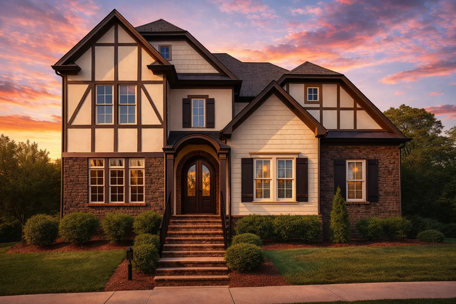 Tudor House Plan With 2 Car Garage 4 Beds 4 Baths 3195 Sq Ft Of Classic Elegance