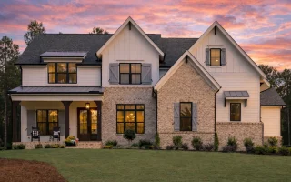 Plan  19-1367 - Auburn Bluff Retreat  | New American - 5-Bed, 5-Bath, 4,031 SF