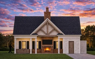 Plan  20-1936 - Auburn Vale Residence  | American Cottage - 1-Bed, 1-Bath, 650 SF
