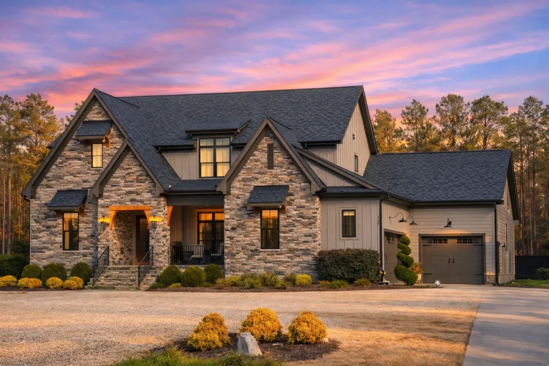 European Craftsman Home Plan - 4-Bed, 3.5-Bath, 3,420 SF