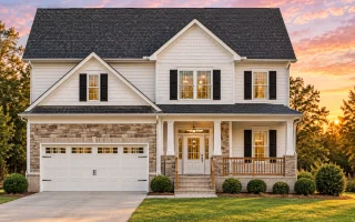 Plan  9-1815 - Auburn Heights Farmhouse | Traditional - 3-Bed, 2.5-Bath, 1,677 SF
