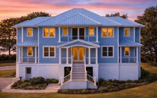 Plan  14-2147 - Auburn View Villa |  Coastal Colonial - 5-Bed, 4-Bath, 4,571 SF