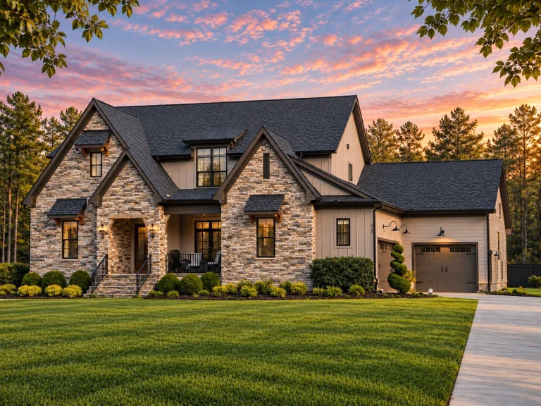 European Craftsman Home Plan - 4-Bed, 3.5-Bath, 3,420 SF