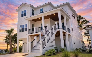 Plan  18-1726 - Auburn View Chalet |  Coastal - 4-Bed, 3.5-Bath, 2,665 SF