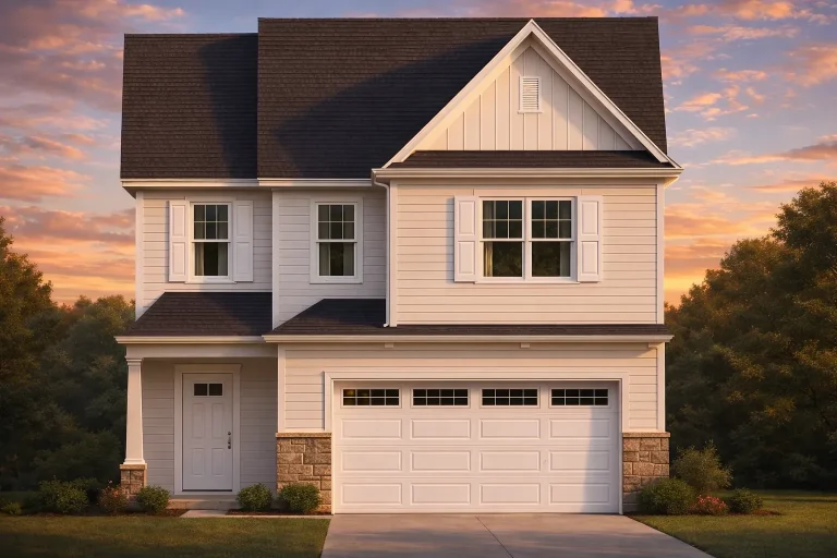 Classic 2-Story House Plan with Brick and Stone Curb Appeal