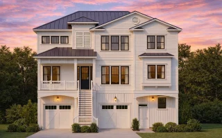 Plan  8-1907 - Auburn Station Retreat  | Coastal - 3-Bed, 3.5-Bath, 3,102 SF