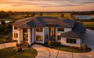Plan  18-1199 - Auburn Bend Chalet |  Transitional Suburban - 5-Bed, 5-Bath, 6,978 SF