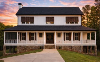 Plan  13-1822 - Auburn Bend Farm |  Low Country - 5-Bed, 3-Bath, 3,801 SF