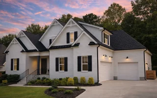 Plan  19-1296 - Auburn Bend Farmhouse  | New American - 4-Bed, 4-Bath, 3,990 SF