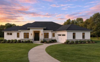 Plan  20-1033 - Auburn Field Retreat  | Transitional Ranch - 3-Bed, 3.5-Bath, 2,548 SF
