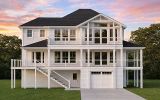 Plan  13-1138 - Auburn Cove House |  Coastal - 4-Bed, 4-Bath, 2,347 SF