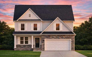 Plan  13-1558 - Auburn Springs Manor  | New American - 4-Bed, 3.5-Bath, 2,354 SF