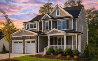 Plan  18-1884 - Auburn Cove Farmhouse  | Traditional Colonial - 5-Bed, 4-Bath, 3,361 SF