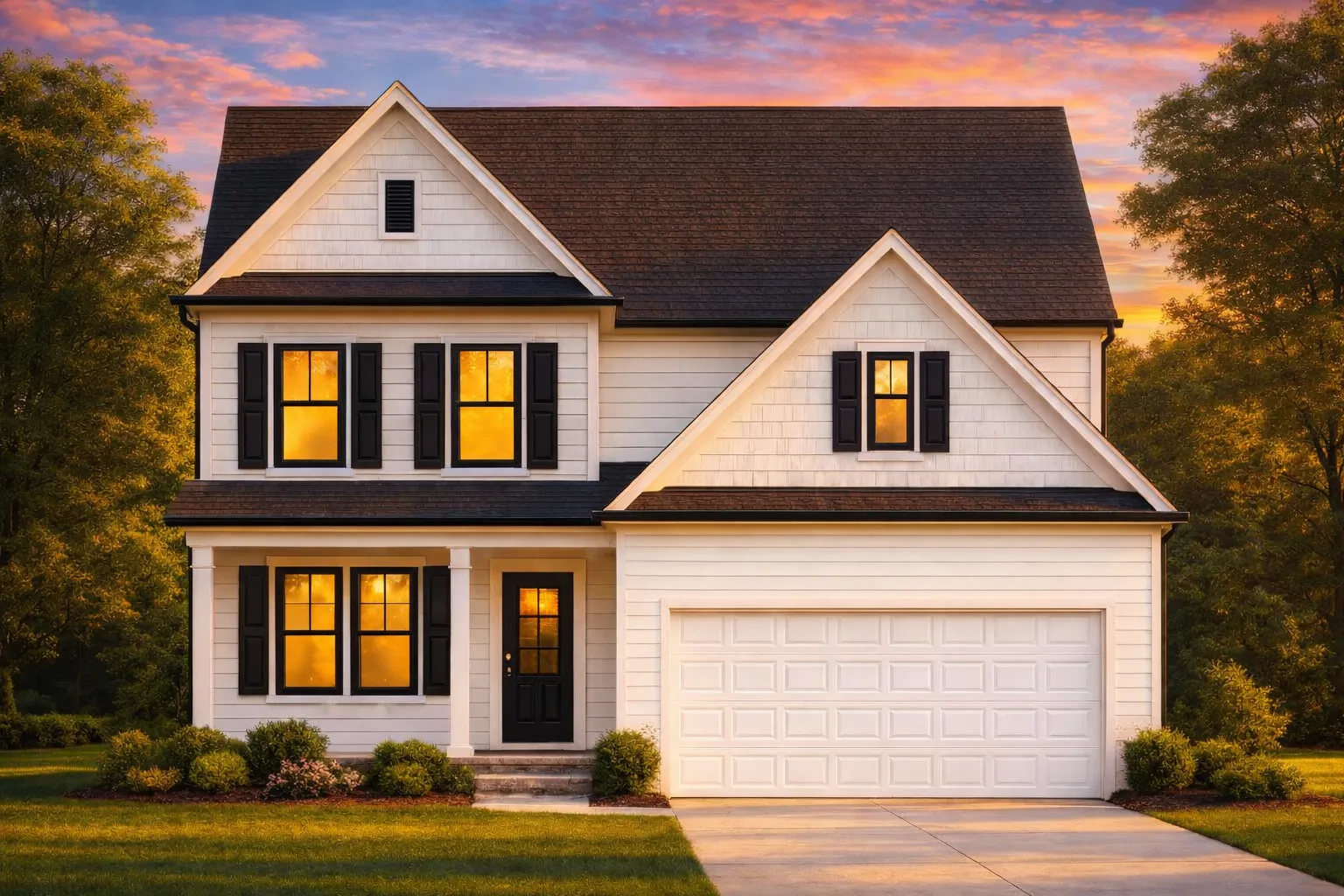 Modern Colonial Floor Plan With 4 Bedrooms & CAD Designs