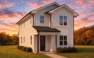Plan  20-1386 - Auburn Landing Hall  | Modern Farmhouse - 3-Bed, 3-Bath, 2,285 SF