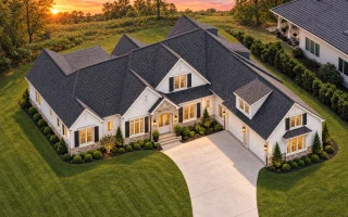 Plan  18-2085 - Auburn Crossing Place  | Modern Farmhouse - 4-Bed, 4-Bath, 5,449 SF