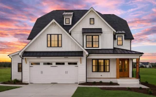 Plan  17-1436 - Auburn Point Farmhouse  | Modern Farmhouse - 3-Bed, 3.5-Bath, 2,108 SF