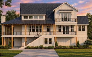 Plan  17-1561 - Auburn Landing Manor  | Coastal Farmhouse - 5-Bed, 4-Bath, 2,853 SF