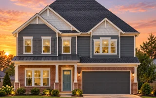 Plan  8-1334 - Auburn Run Place |  New American - 4-Bed, 3.5-Bath, 3,329 SF