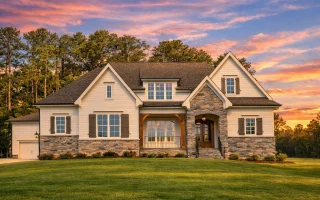 Plan  19-2444 - Auburn Hollow Homestead | Transitional Farmhouse - 4-Bed, 5-Bath, 3,425 SF