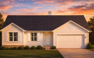 Plan  9-1466 - Auburn Ridge Residence  | Traditional Ranch - 3-Bed, 2-Bath, 1,371 SF