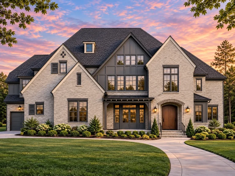 Plan  19-1766 - Aster Fork Chalet |  Tudor-Style - 5-Bed, 5+-Bath, 4,183 SF