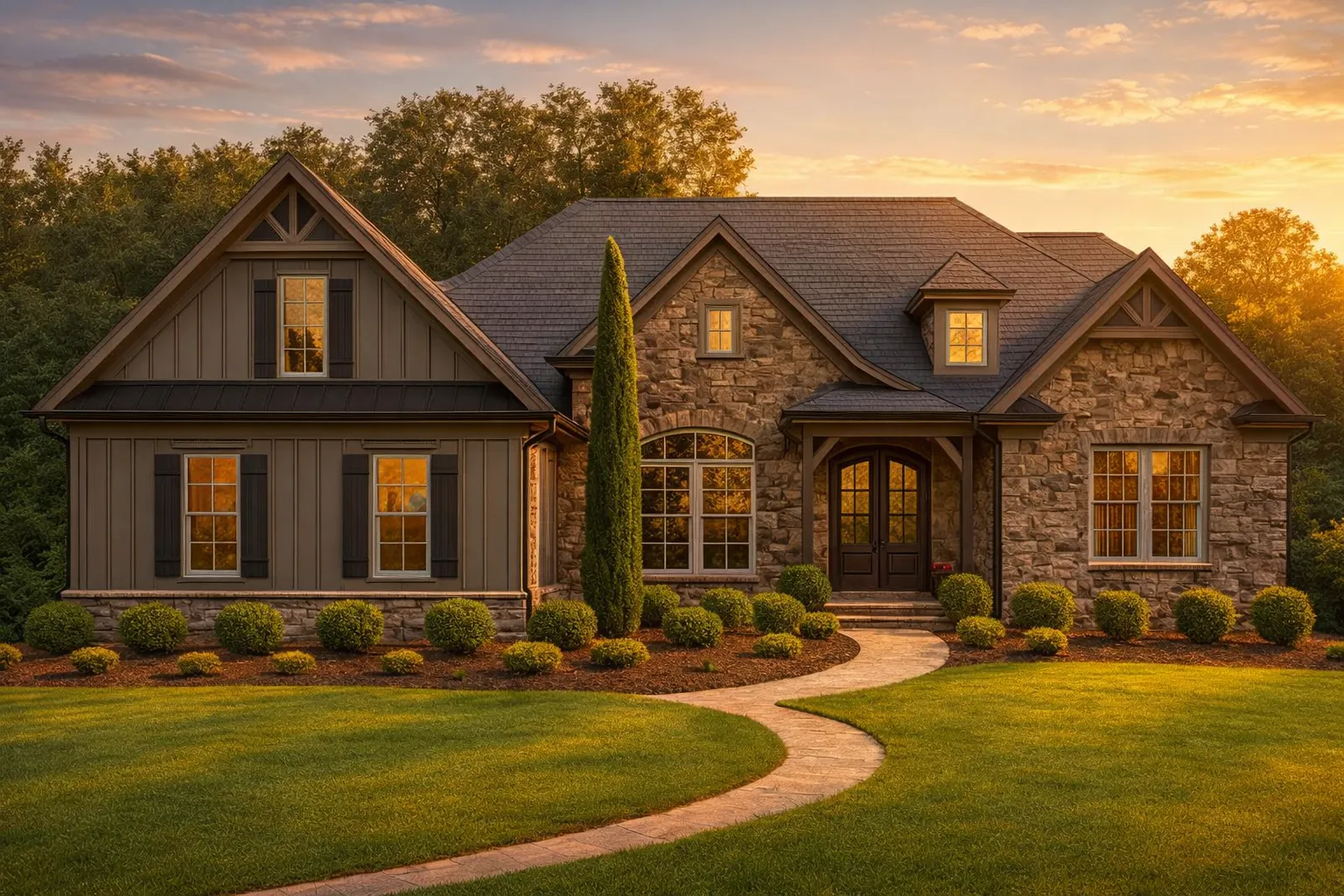 Custom Home Blueprint with 4 Beds, 4.5 Baths, Open Floor Plan Designs