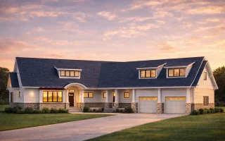 Plan  17-1676 - Aster Bridge Chalet  | Modern Farmhouse - 4-Bed, 3.5-Bath, 3,378 SF