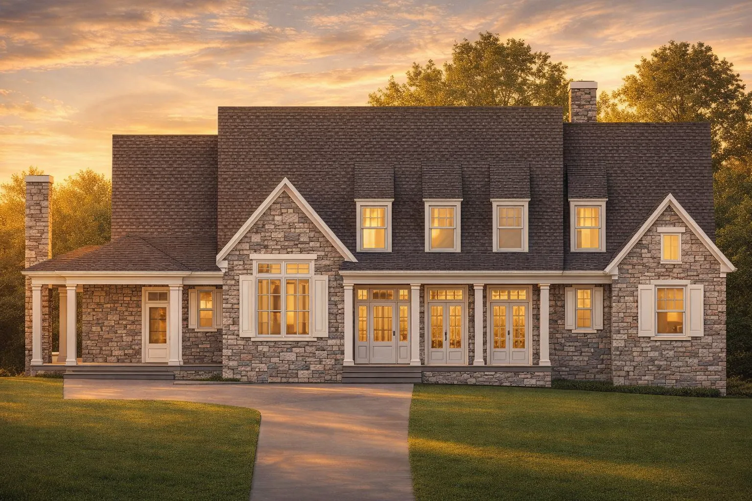 Modern Farmhouse House Plans 3 5,559 sq. ft. house plan with 7 bedrooms