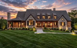 Plan  17-2120 - Aster River Homestead  | Traditional Colonial - 6-Bed, 5-Bath, 5,559 SF