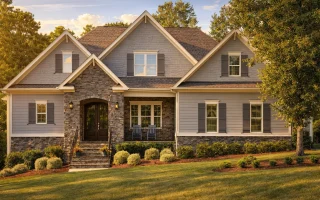 Plan  17-1425 - Aster Cedar Hall |  New American - 4-Bed, 4-Bath, 3,260 SF