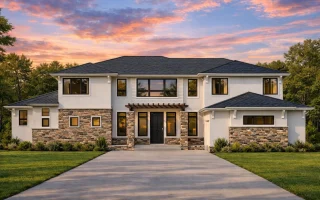 Plan  16-1812 - Aster Cedar Estate |  New American - 4-Bed, 5-Bath, 4,338 SF