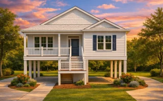 Plan  13-1198 - Aster Oak Farm |  Coastal Low Country - 3-Bed, 3.5-Bath, 1,498 SF
