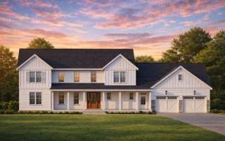 Plan  20-2183 - Aster Garden Hall |  Modern Farmhouse - 4-Bed, 3.5-Bath, 3,441 SF