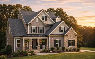 Plan
  18-1205 - Aster Pointe Farm |
  New American - 4-Bed, 4.5-Bath, 3,890 SF