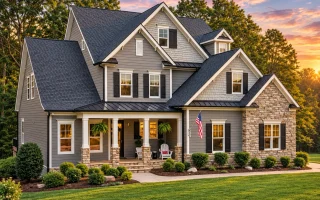 Plan  18-1205 - Aster Pointe Farm |  New American - 4-Bed, 4.5-Bath, 3,890 SF