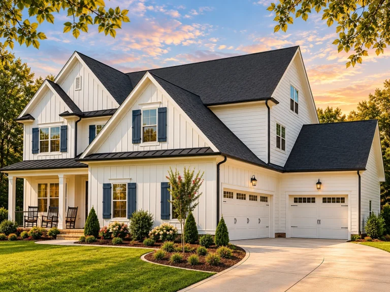 Modern Farmhouse Home Plan with 5 Bedrooms and CAD Designs