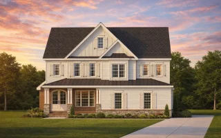 Plan  11-1285 - Aster Pointe House |  Colonial - 4-Bed, 3.5-Bath, 3,333 SF