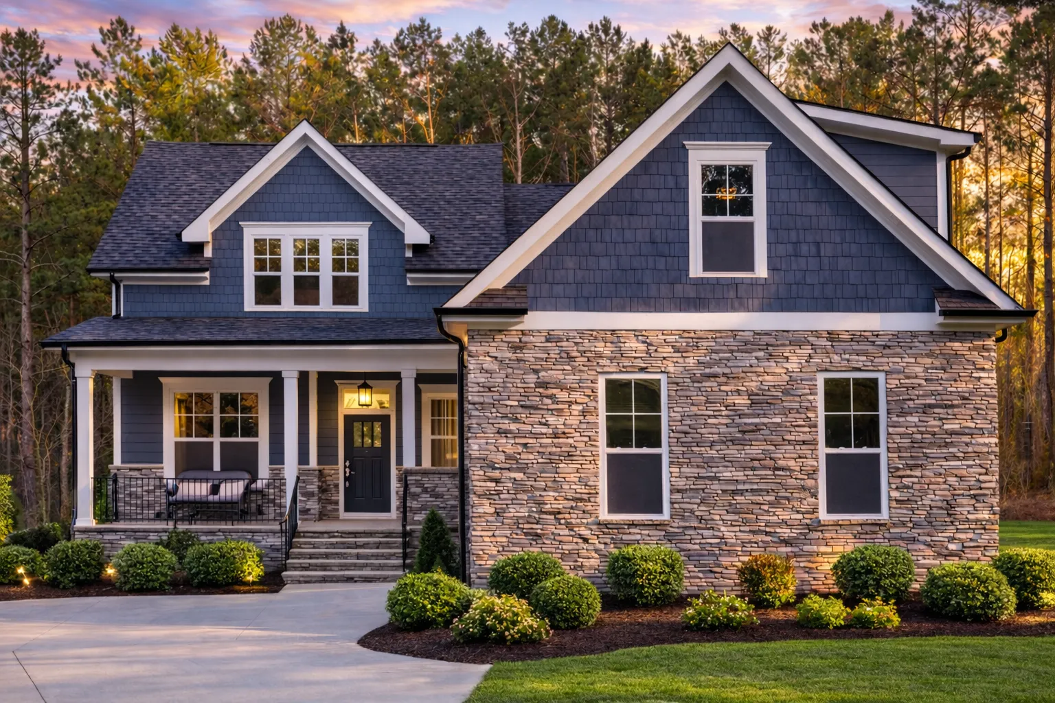 House Plans with Second Floor Laundry Room 21 Classic Shingle Style New American Home with Stone and Shake Exterior