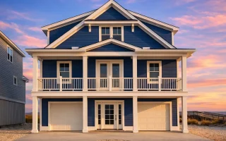 Plan  16-1438 - Aster Knoll Farmhouse  | Coastal - 5-Bed, 5.5-Bath, 3,442 SF