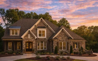 Plan  13-1357 - Aster Brook Farmhouse  | New American - 4-Bed, 3.5-Bath, 5,355 SF