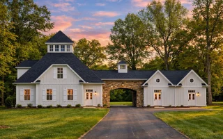 Plan  13-2070 - Aster Bluff Place |  Shingle Style Horse Stables - 4-Bed, 4.5-Bath, 4,200 SF