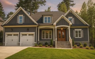 Plan  19-1447 - Aster Bluff Homestead  | New American - 4-Bed, 0.5-Bath, 9,602 SF