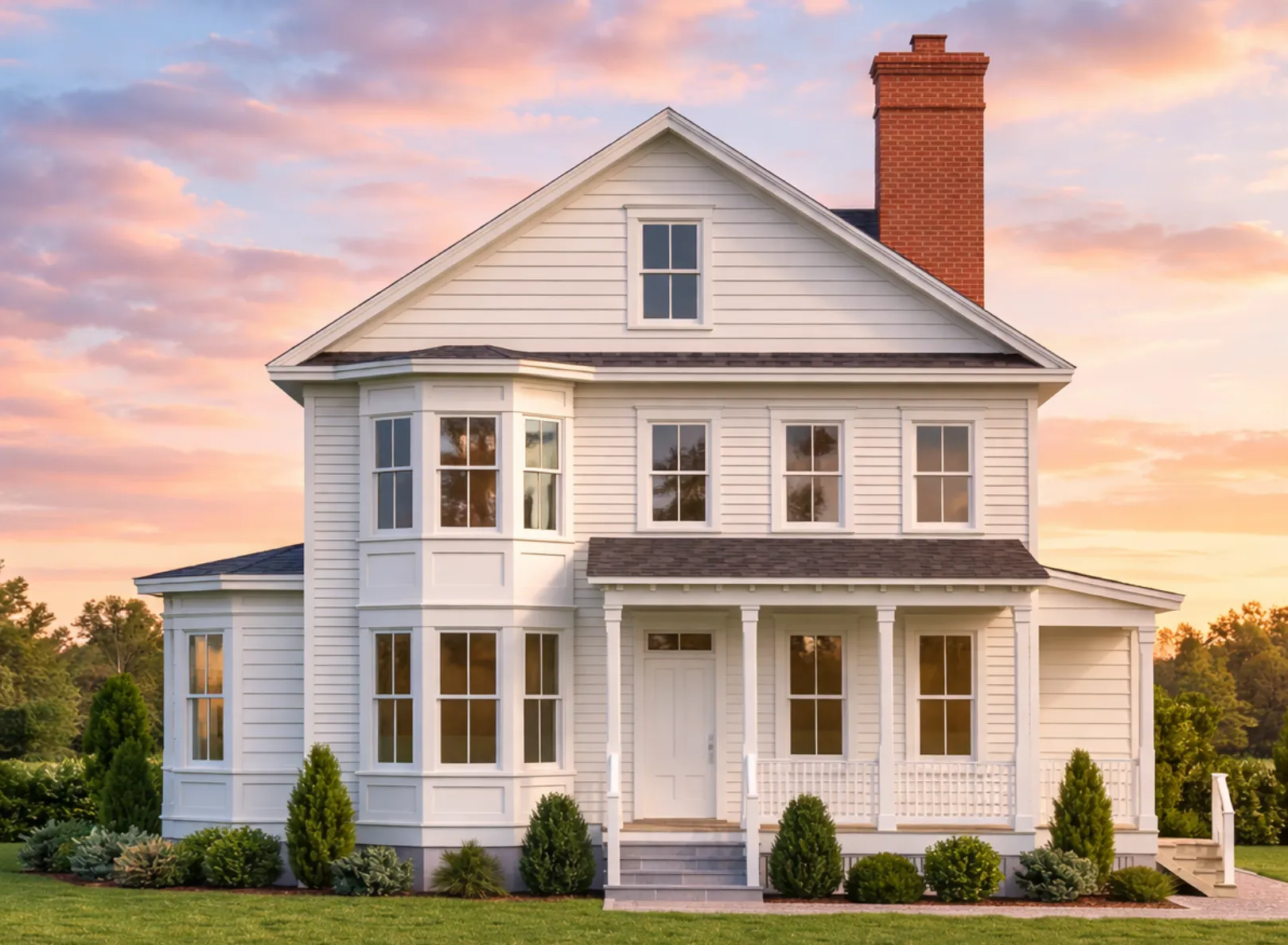 2-story farmhouse home plan offers 1,766 Htd. SF, 4 bed, and 3 bath